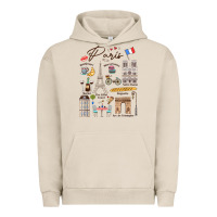Pigment French Oak paris bonjour eiffel tower paris lover paris traveling vacay Urban Hoodie - trangStudio
