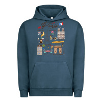 Pigment Midnight Navy paris bonjour eiffel tower paris lover paris traveling vacay Urban Hoodie - trangStudio