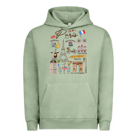 Pigment Oil Green paris bonjour eiffel tower paris lover paris traveling vacay Urban Hoodie - trangStudio