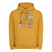 Pigment Peanut Butter paris bonjour eiffel tower paris lover paris traveling vacay Urban Hoodie - trangStudio