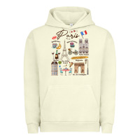 Pigment Pistachio paris bonjour eiffel tower paris lover paris traveling vacay Urban Hoodie - trangStudio