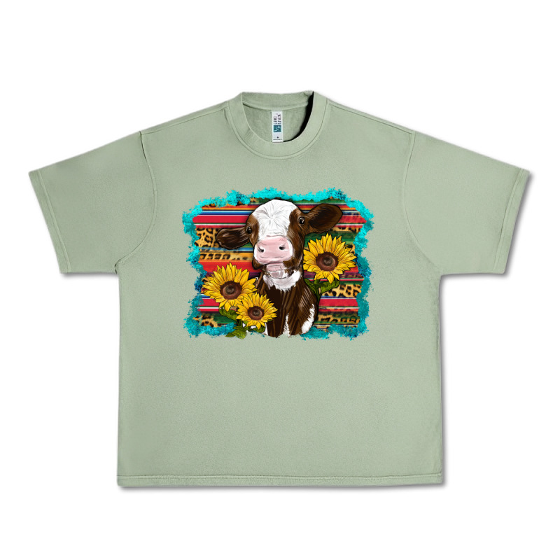 Western Cow Sunflowers Serape Leopard Urban Heavy Tee by RanaPortraitStore | Teevron