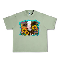 Oil Green western cow sunflowers serape leopard Urban Heavy Tee - RanaPortraitStore
