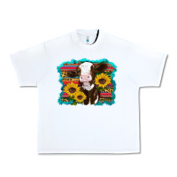 White western cow sunflowers serape leopard Urban Heavy Tee - RanaPortraitStore