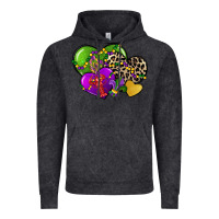 Vintage Black mardi gras hearts Vintage Hoodie - CowGirlArtShop