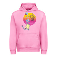 Fuchsia Pink basketball player halloween pumpkin skeletons kids boys Urban Hoodie - trangStudio