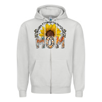 Dove Grey mom sunflower Zipper Hoodie - RacoonDesign