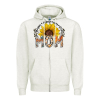 Oatmeal Heather mom sunflower Zipper Hoodie - RacoonDesign