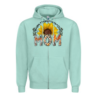 Seafoam mom sunflower Zipper Hoodie - RacoonDesign