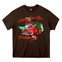 Chocolate Brown home for the holidays texas Heavy Core Tee - BarkalooDesign