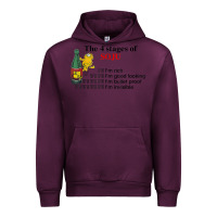 Mauve Wine the 4 stages of soju i'm rich i'm good looking t shirt Urban Hoodie - DesignPulse