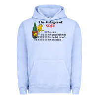 Pigment Grape Ice the 4 stages of soju i'm rich i'm good looking t shirt Urban Hoodie - DesignPulse