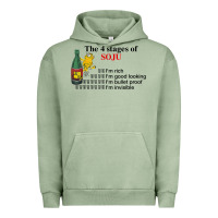 Pigment Oil Green the 4 stages of soju i'm rich i'm good looking t shirt Urban Hoodie - DesignPulse