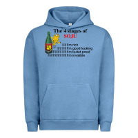 Pigment Pebble Blue the 4 stages of soju i'm rich i'm good looking t shirt Urban Hoodie - DesignPulse