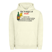 Pigment Pistachio the 4 stages of soju i'm rich i'm good looking t shirt Urban Hoodie - DesignPulse