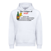 White the 4 stages of soju i'm rich i'm good looking t shirt Urban Hoodie - DesignPulse