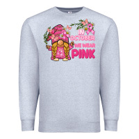 Heather Grey in october we wear pink gnome Premium Sweatshirt - BarkalooDesign
