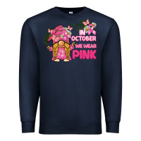 Navy in october we wear pink gnome Premium Sweatshirt - BarkalooDesign