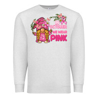 Oatmeal Heather in october we wear pink gnome Premium Sweatshirt - BarkalooDesign