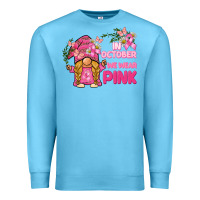 Ocean Blue in october we wear pink gnome Premium Sweatshirt - BarkalooDesign