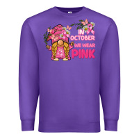 Purple in october we wear pink gnome Premium Sweatshirt - BarkalooDesign
