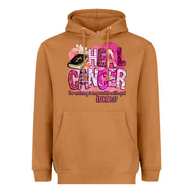 Heal Cancer For Nothing Is Impossible With God Heavyweight Hoodie by BarkalooDesign | Teevron