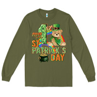 Army Green My first St. Patrick's Day Long Sleeve Tee - CowGirlArtShop