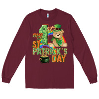 Burgundy My first St. Patrick's Day Long Sleeve Tee - CowGirlArtShop