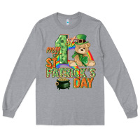 Heather Grey My first St. Patrick's Day Long Sleeve Tee - CowGirlArtShop