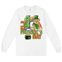 White My first St. Patrick's Day Long Sleeve Tee - CowGirlArtShop