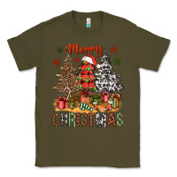 Army Green Merry Christmas with western trees Classic Tee - NancyCooperArtShop
