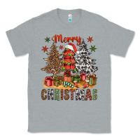 Heather Grey Merry Christmas with western trees Classic Tee - NancyCooperArtShop