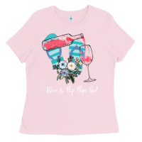 Bubblegum Pink Wine Flip Flops Girl Ladies Tee - Bettercallsaul