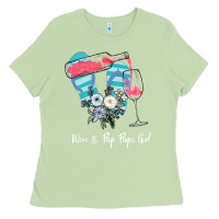 Matcha Wine Flip Flops Girl Ladies Tee - Bettercallsaul