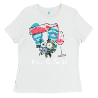 White Wine Flip Flops Girl Ladies Tee - Bettercallsaul