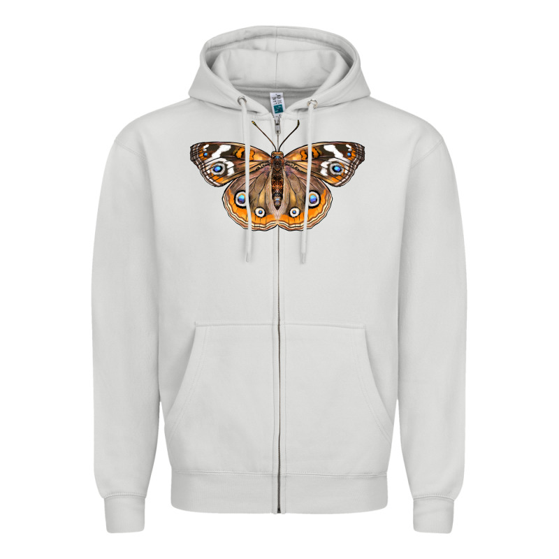 Common Buckeye Butterfly Zipper Hoodie by LillyAllenDesigns | Teevron