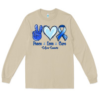 Mushroom Peace Love Cure Colon Cancer Long Sleeve Tee - Jasminsmagicworld