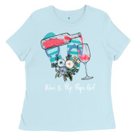 Baby Blue Wine Flip Flops Girl Ladies Tee - Bettercallsaul