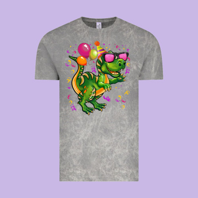 Birthday T Rex Pink Vintage Tee Designed By Cowgirlartshop