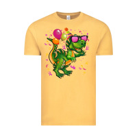 Vintage Mustard birthday t rex pink Vintage Tee - CowGirlArtShop
