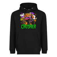 Black spooky crusher monster truck Heavyweight Hoodie - BarkalooDesign