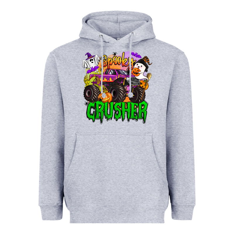 Spooky Crusher Monster Truck Heavyweight Hoodie by BarkalooDesign | Teevron