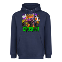 Navy spooky crusher monster truck Heavyweight Hoodie - BarkalooDesign