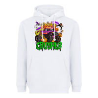 White spooky crusher monster truck Heavyweight Hoodie - BarkalooDesign
