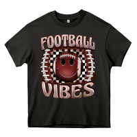 Asphalt football vibes smiley face Heavy Core Tee - BarkalooDesign