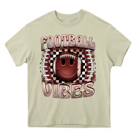 Mossy football vibes smiley face Heavy Core Tee - BarkalooDesign