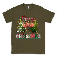 Army Green Merry Christmas flamingo Classic Tee - texasbilliewilder