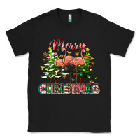 Black Merry Christmas flamingo Classic Tee - texasbilliewilder