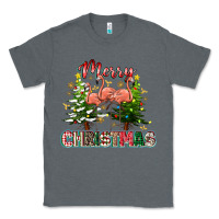 Charcoal Heather Merry Christmas flamingo Classic Tee - texasbilliewilder