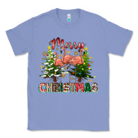 Colony Blue Merry Christmas flamingo Classic Tee - texasbilliewilder